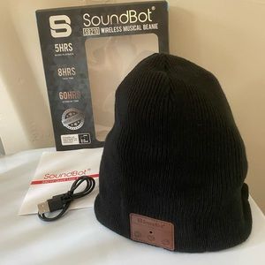 NEW Soundbot Knit Beanie Hat-Black